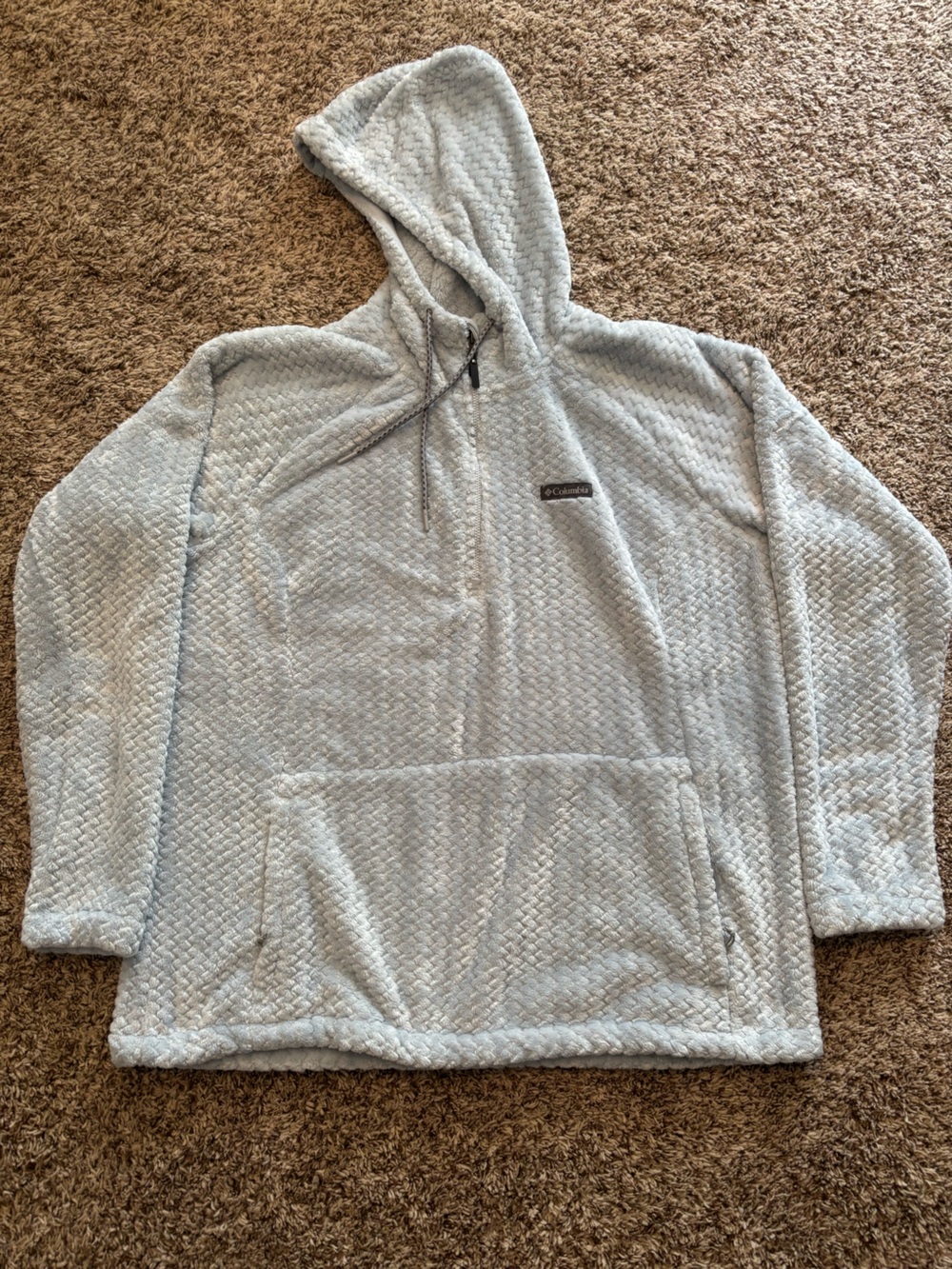 Columbia Light Blue Plush Fleece Pull Over. So soft!